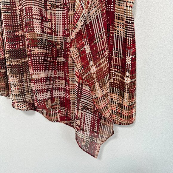 WHBM Asymmetrical Ruffle Tank Top Size L - Picture 4 of 5